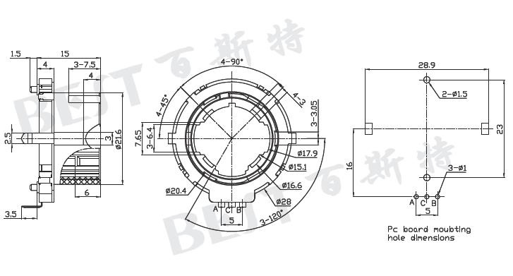 中空編碼器EC28參考圖紙