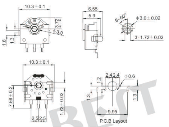 滾輪編碼器BEST-M001參考圖紙